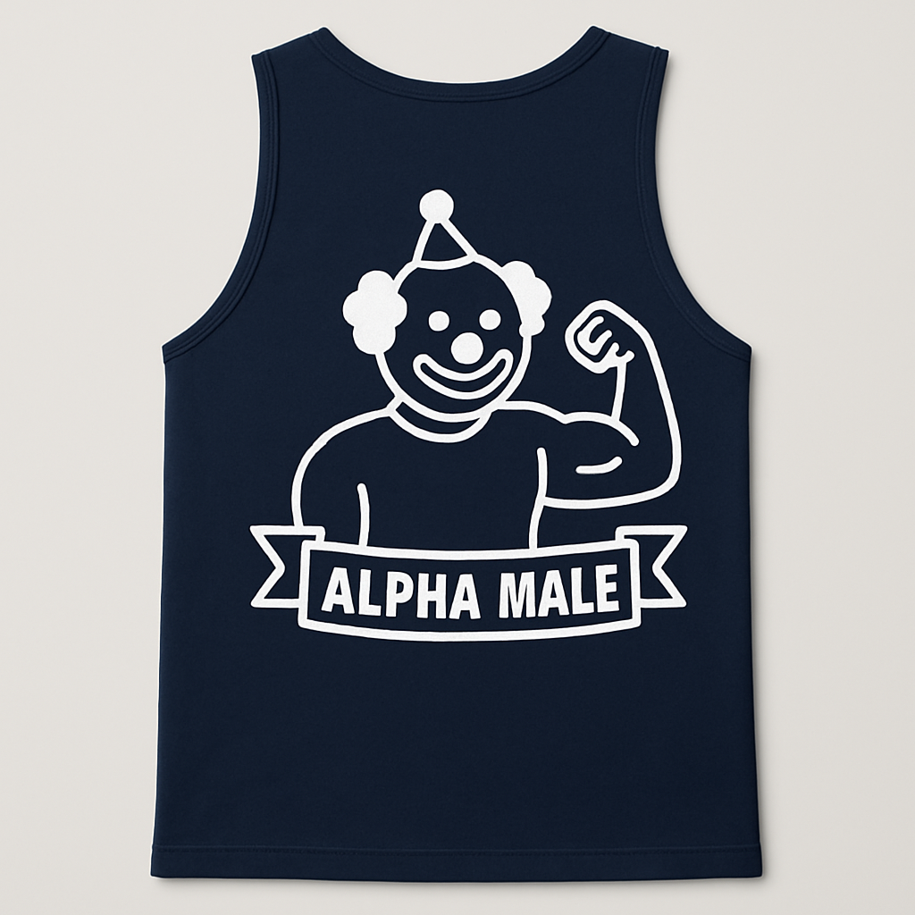 Alpha Male Navy Blue Tank Top