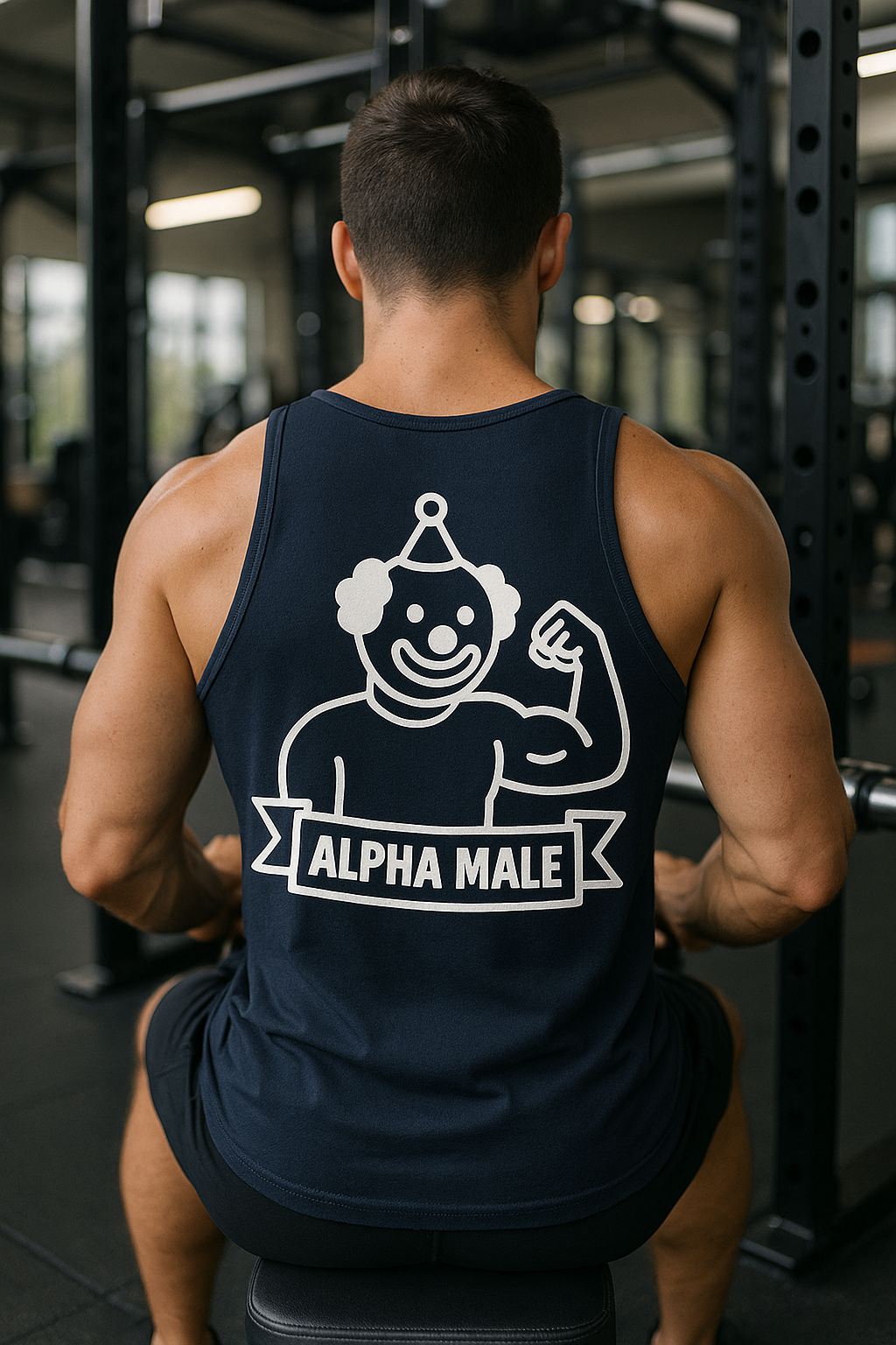 Alpha Male Navy Blue Tank Top