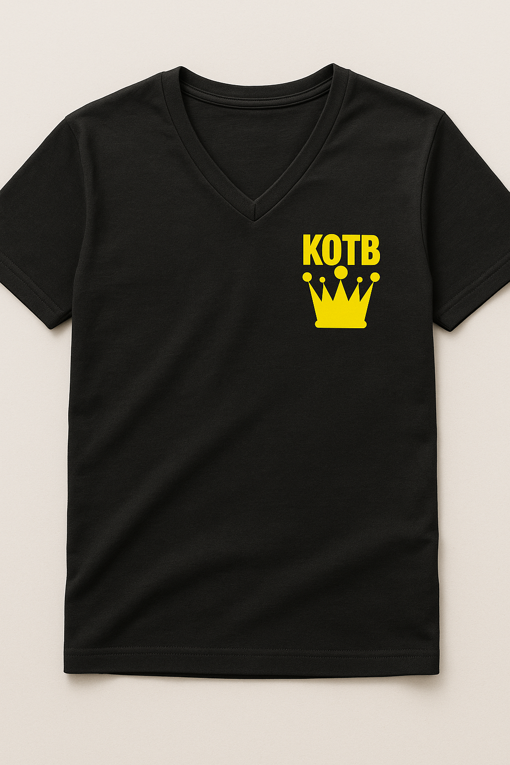 KOTB Branded Black V-Neck